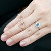LSR236 : แหวนเงินแท้ 925 ฝัง Blue Topaz