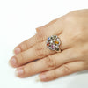 RS145 : แหวนเงินแท้ 925 ฝัง Fancy Sapphire