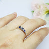 ETC723 : แหวนเงินแท้ 925 ฝัง Blue Sapphire