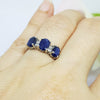 JR6086 : แหวนเงินแท้ 925 ฝัง Blue Sapphire