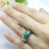 PSR0170 : แหวนเงินแท้ 925 ฝัง Emerald