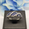 CR1018 : แหวนเงินแท้ 925 ฝัง Blue Sapphire