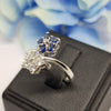 NR7454 : แหวนเงินแท้ 925 ฝัง Blue Sapphire