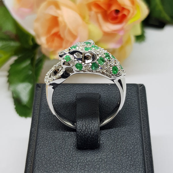 LSR61 : แหวนเงินแท้ 925 ฝัง Emerald