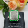 CR1031 : แหวนเงินแท้ 925 ฝัง Emerald